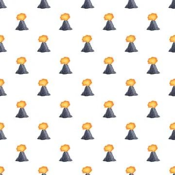 Volcanic eruption pattern creating a seamless background Stock Illustration