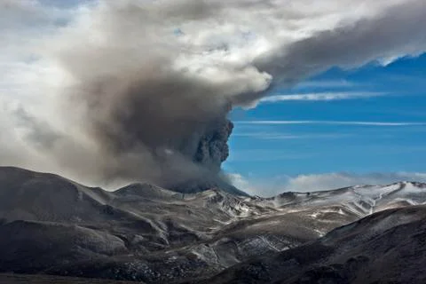 Volcanic eruption Stock Photos