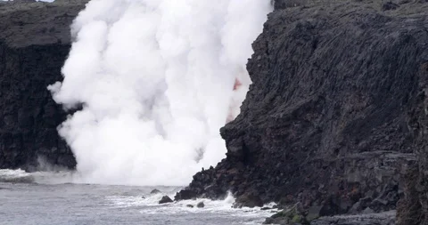 Volcanic eruption in the sea Stock Footage 93604785