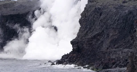 Volcanic eruption in the sea Stock Footage 93604804