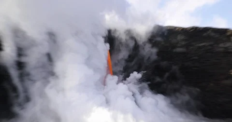 Volcanic eruption in the sea Stock Footage 93605542