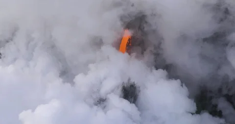 Volcanic eruption in the sea Stock Footage 93605762