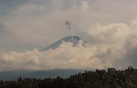 Volcanic eruption in Semeru - East Java Indonesia Stock Photos