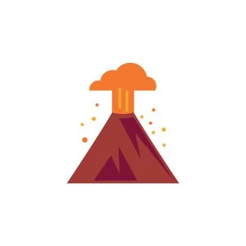 Volcanic eruption vector illustration Illustrazione stock