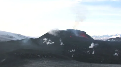 Volcanic eruption wide Stock Footage 35934854