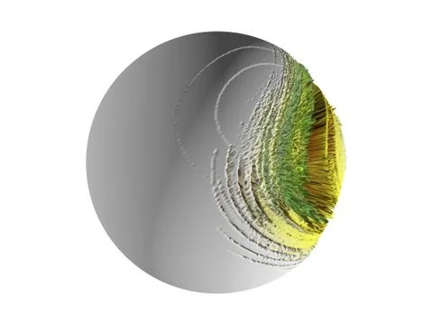 Volcanic eruption.3d illustration Stock Illustration