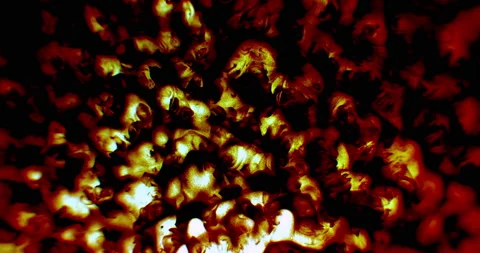 Volcanic fire explosion inferno sun liquid magma lava flow fusion Stock Footage 168891145