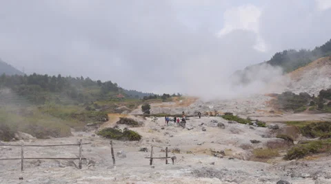Volcanic Hot Spring Stock Footage 37640163