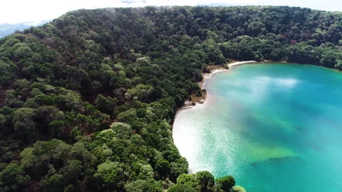 Volcanic Lagoon Drone Stock-Footage 278125591