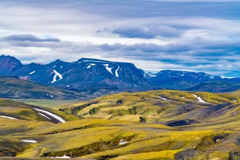 Volcanic landscape of the Highlands Stock Photos