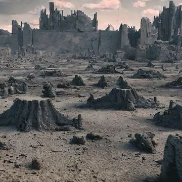 Volcanic landscape Illustrazione stock