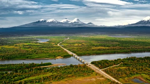 Volcanic landscape on Kamchatka Video stock 137013168
