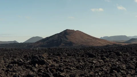 Volcanic landscape in Lanzarote Vídeo Stock 127116378