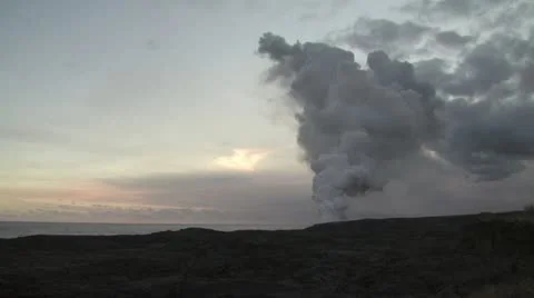 Volcanic Landscape Panorama 4 Stock-Footage 19288349