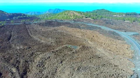 Volcanic landscape in the teide park Stock Footage 138818250
