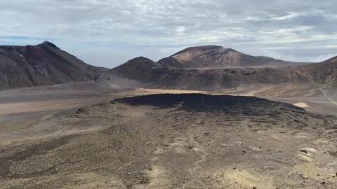 Volcanic landscape in Tongariro Stock Footage 344173416