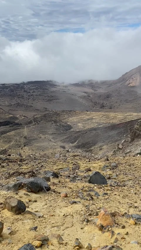 Volcanic landscape in Tongariro Vidéo 344173441