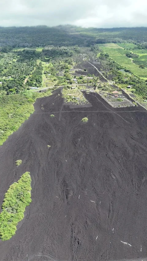 Volcanic Lava Flow Stock Footage 254999757