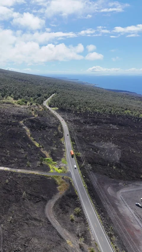 Volcanic Lava Flow Stock Footage 254999855