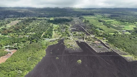 Volcanic Lava Flow Stock Footage 254999856