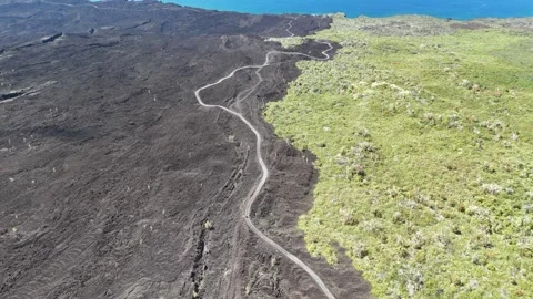 Volcanic Lava Flow Stockbeeldmateriaal 255000030