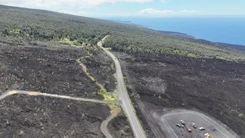 Volcanic Lava Flow Stockbeeldmateriaal 255000082