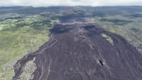 Volcanic Lava Flow Stock Footage 255000136