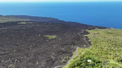 Volcanic Lava Flow Stock Footage 255000155