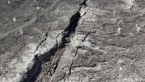 Volcanic Lava Flow Stockbeeldmateriaal 255000408