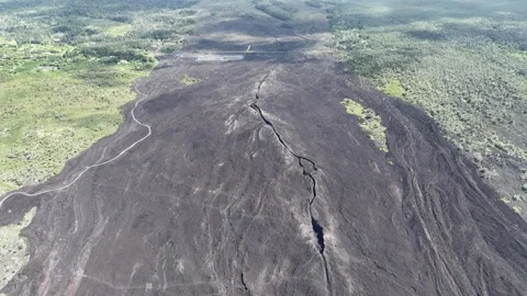 Volcanic Lava Flow Stock Footage 255000610