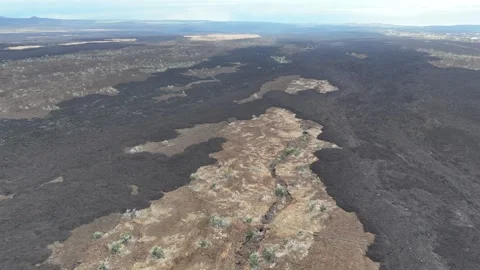 Volcanic Lava Flow Stock Footage 255000743