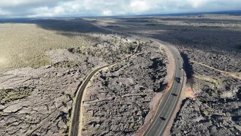 Volcanic Lava Flow Stockbeeldmateriaal 255001012