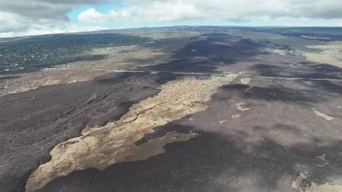 Volcanic Lava Flow Stock Footage 255001034