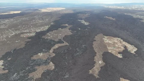 Volcanic Lava Flow Stockbeeldmateriaal 255001076