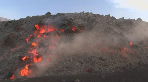Volcanic lava motion Stock Footage 50881695