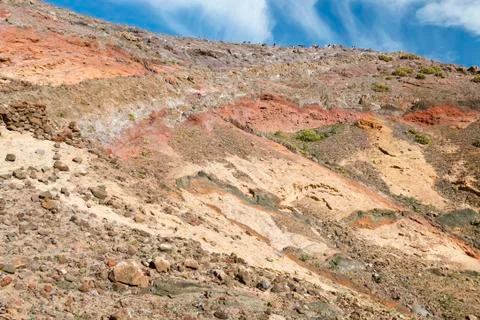 Volcanic Layers in Lanzarote, Spain Stock Photos