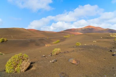 Volcanic mountain landscape Stock Photos