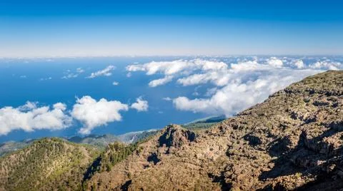 Volcanic mountains landscape. Stock Photos