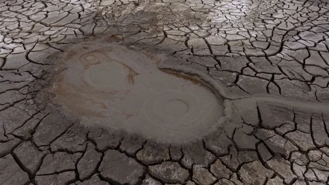 Volcanic mud bubbles Stock Footage 123190093