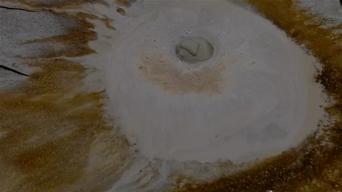 Volcanic mud bubbles Stock Footage 123202444