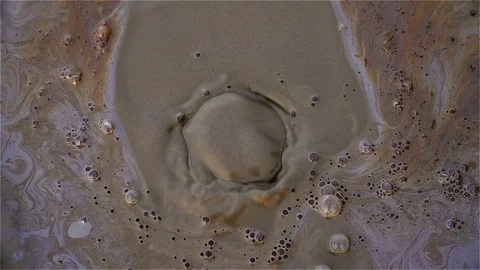 Volcanic mud bubbles Stock Footage 123219945