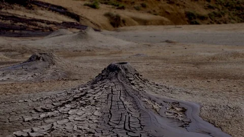 Volcanic mud crater Stock Footage 123137715