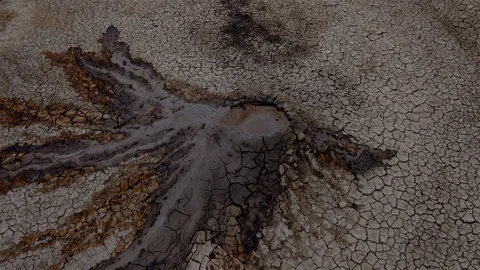Volcanic mud crater Stock Footage 123160516