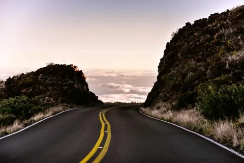 Volcanic road Stock Photos