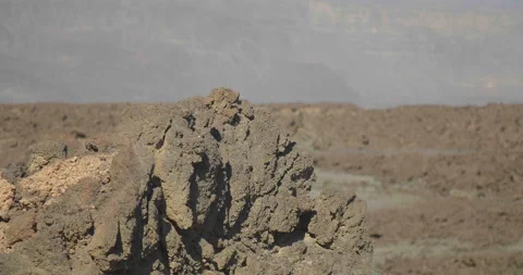 Volcanic Rock Formation From Lava Flow in Eastern Africa Stock Footage 144977529