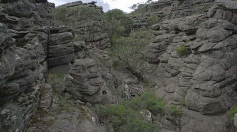 Volcanic rock formations Stock Footage 52593833
