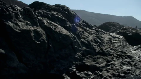 Volcanic Rocks and Ocean Waves Stock Footage 101849001