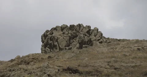 Volcanic rocks in Madeira, close-up, 4K Stock Footage 246329048