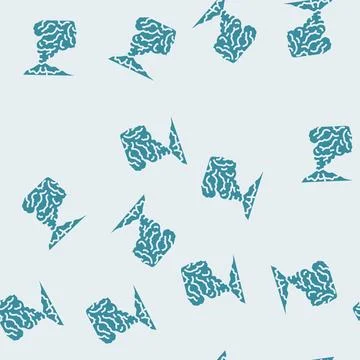Volcanic smoke glyph seamless pattern Stock Illustration