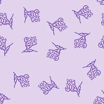 Volcanic smoke line seamless pattern Stock Illustration